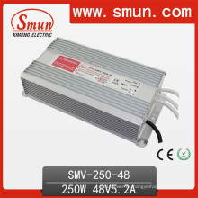 250W 48V 5.2A fuente de alimentación de conmutación IP67 LED Driver